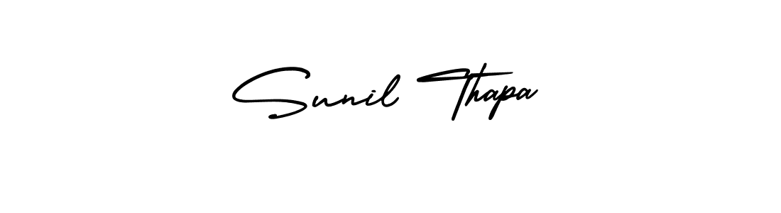AmerikaSignatureDemo-Regular is a professional signature style that is perfect for those who want to add a touch of class to their signature. It is also a great choice for those who want to make their signature more unique. Get Sunil Thapa name to fancy signature for free. Sunil Thapa signature style 3 images and pictures png