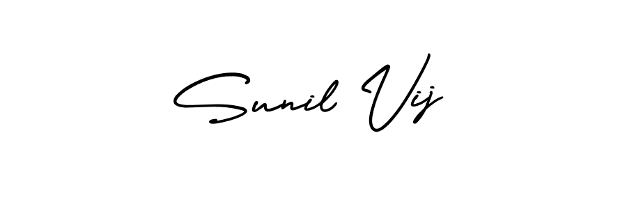 Create a beautiful signature design for name Sunil Vij. With this signature (AmerikaSignatureDemo-Regular) fonts, you can make a handwritten signature for free. Sunil Vij signature style 3 images and pictures png