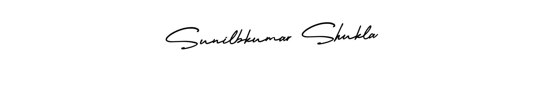 How to make Sunilbkumar Shukla name signature. Use AmerikaSignatureDemo-Regular style for creating short signs online. This is the latest handwritten sign. Sunilbkumar Shukla signature style 3 images and pictures png