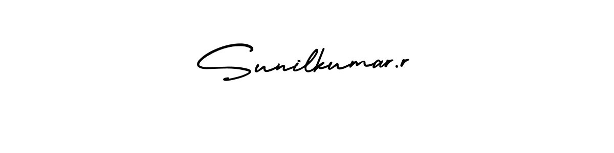 How to make Sunilkumar.r signature? AmerikaSignatureDemo-Regular is a professional autograph style. Create handwritten signature for Sunilkumar.r name. Sunilkumar.r signature style 3 images and pictures png