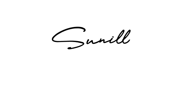 How to make Sunill name signature. Use AmerikaSignatureDemo-Regular style for creating short signs online. This is the latest handwritten sign. Sunill signature style 3 images and pictures png