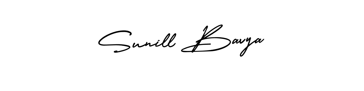 Design your own signature with our free online signature maker. With this signature software, you can create a handwritten (AmerikaSignatureDemo-Regular) signature for name Sunill Bavya. Sunill Bavya signature style 3 images and pictures png