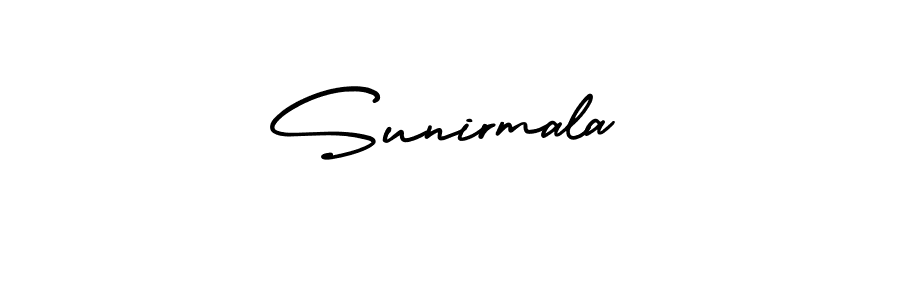 How to Draw Sunirmala signature style? AmerikaSignatureDemo-Regular is a latest design signature styles for name Sunirmala. Sunirmala signature style 3 images and pictures png