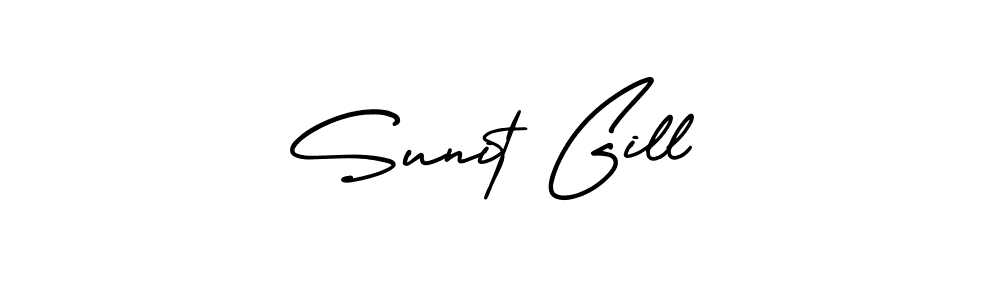 Make a beautiful signature design for name Sunit Gill. With this signature (AmerikaSignatureDemo-Regular) style, you can create a handwritten signature for free. Sunit Gill signature style 3 images and pictures png