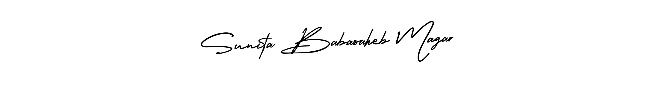 if you are searching for the best signature style for your name Sunita Babasaheb Magar. so please give up your signature search. here we have designed multiple signature styles  using AmerikaSignatureDemo-Regular. Sunita Babasaheb Magar signature style 3 images and pictures png