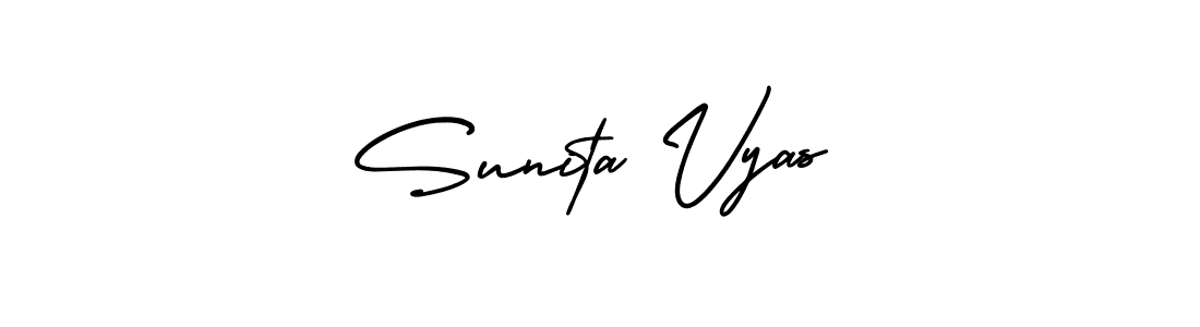 The best way (AmerikaSignatureDemo-Regular) to make a short signature is to pick only two or three words in your name. The name Sunita Vyas include a total of six letters. For converting this name. Sunita Vyas signature style 3 images and pictures png