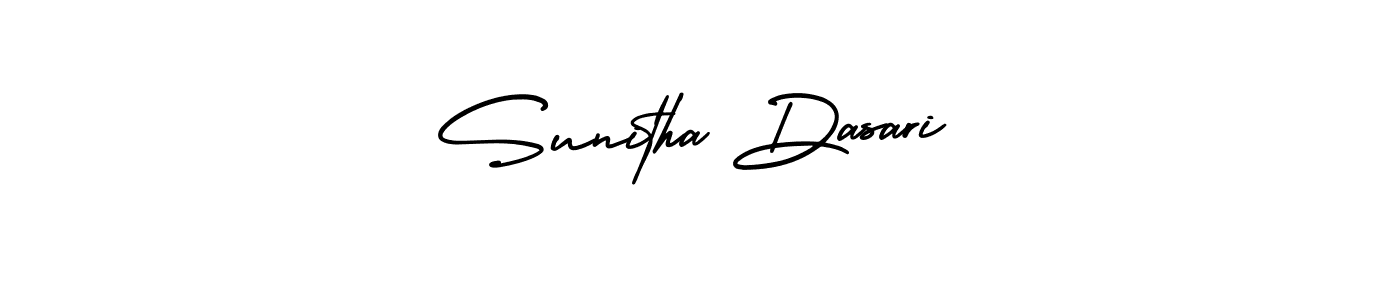 How to make Sunitha Dasari name signature. Use AmerikaSignatureDemo-Regular style for creating short signs online. This is the latest handwritten sign. Sunitha Dasari signature style 3 images and pictures png