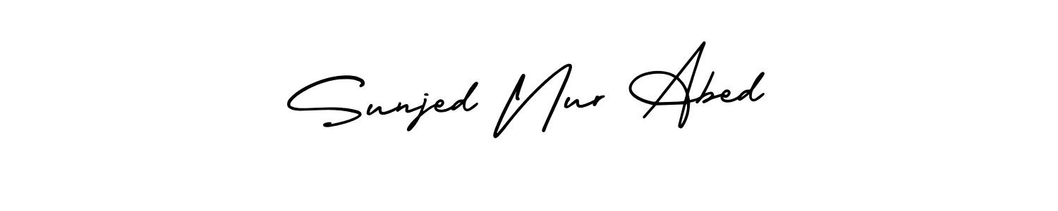 Also we have Sunjed Nur Abed name is the best signature style. Create professional handwritten signature collection using AmerikaSignatureDemo-Regular autograph style. Sunjed Nur Abed signature style 3 images and pictures png