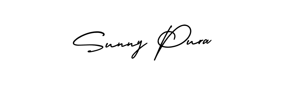 The best way (AmerikaSignatureDemo-Regular) to make a short signature is to pick only two or three words in your name. The name Sunny Pura include a total of six letters. For converting this name. Sunny Pura signature style 3 images and pictures png