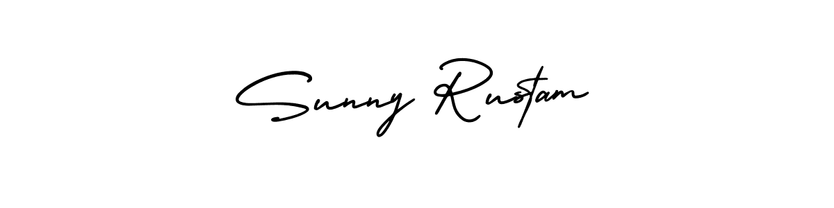 This is the best signature style for the Sunny Rustam name. Also you like these signature font (AmerikaSignatureDemo-Regular). Mix name signature. Sunny Rustam signature style 3 images and pictures png