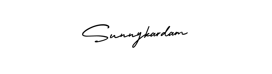 This is the best signature style for the Sunnykardam name. Also you like these signature font (AmerikaSignatureDemo-Regular). Mix name signature. Sunnykardam signature style 3 images and pictures png