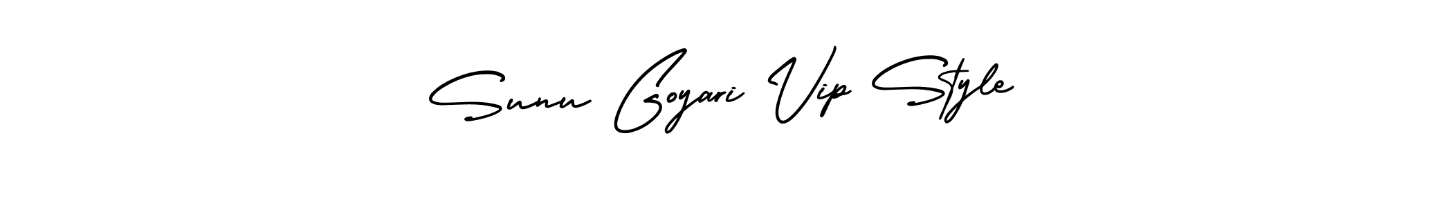 Design your own signature with our free online signature maker. With this signature software, you can create a handwritten (AmerikaSignatureDemo-Regular) signature for name Sunu Goyari Vip Style. Sunu Goyari Vip Style signature style 3 images and pictures png