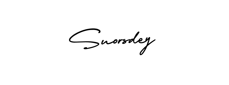 Design your own signature with our free online signature maker. With this signature software, you can create a handwritten (AmerikaSignatureDemo-Regular) signature for name Suorsdey. Suorsdey signature style 3 images and pictures png