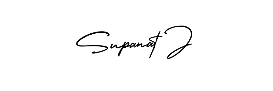 How to make Supanat J signature? AmerikaSignatureDemo-Regular is a professional autograph style. Create handwritten signature for Supanat J name. Supanat J signature style 3 images and pictures png