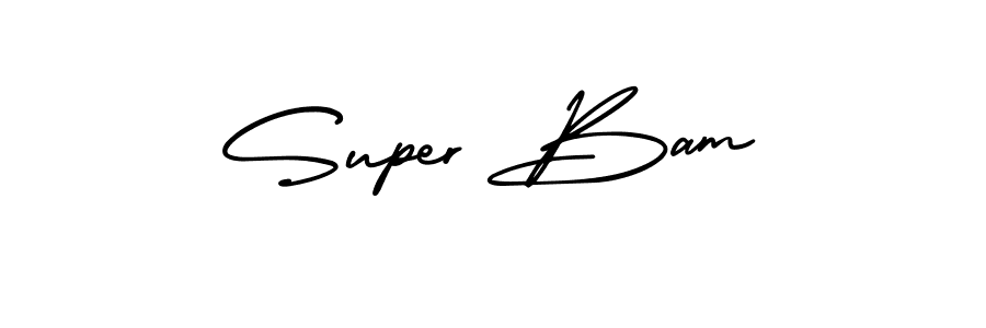 Also You can easily find your signature by using the search form. We will create Super Bam name handwritten signature images for you free of cost using AmerikaSignatureDemo-Regular sign style. Super Bam signature style 3 images and pictures png