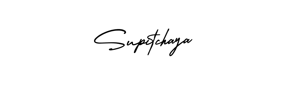 How to make Supitchaya name signature. Use AmerikaSignatureDemo-Regular style for creating short signs online. This is the latest handwritten sign. Supitchaya signature style 3 images and pictures png