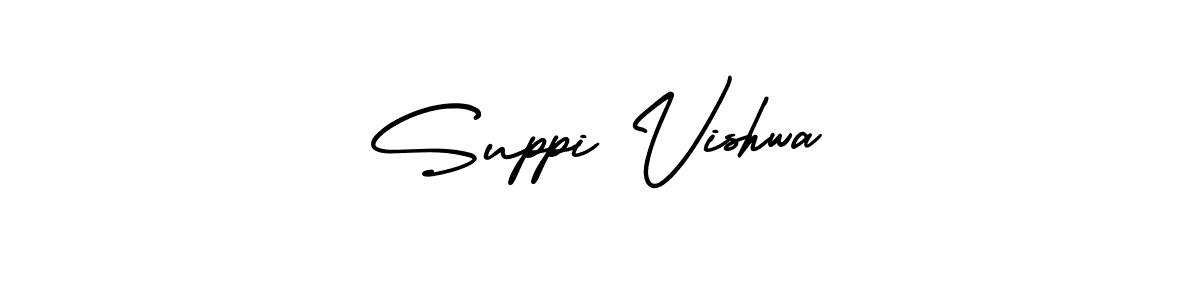 How to make Suppi Vishwa name signature. Use AmerikaSignatureDemo-Regular style for creating short signs online. This is the latest handwritten sign. Suppi Vishwa signature style 3 images and pictures png