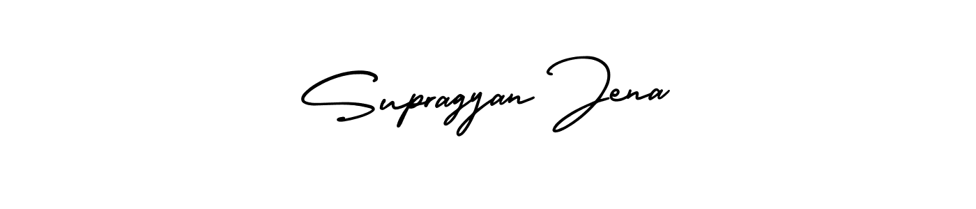 It looks lik you need a new signature style for name Supragyan Jena. Design unique handwritten (AmerikaSignatureDemo-Regular) signature with our free signature maker in just a few clicks. Supragyan Jena signature style 3 images and pictures png