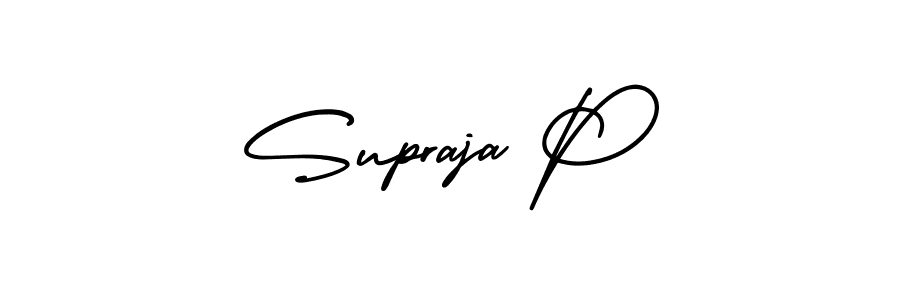 Make a beautiful signature design for name Supraja P. Use this online signature maker to create a handwritten signature for free. Supraja P signature style 3 images and pictures png