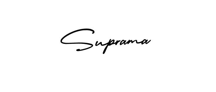 Use a signature maker to create a handwritten signature online. With this signature software, you can design (AmerikaSignatureDemo-Regular) your own signature for name Suprama. Suprama signature style 3 images and pictures png