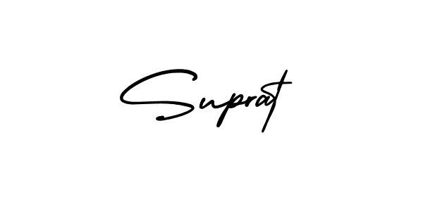 How to Draw Suprat signature style? AmerikaSignatureDemo-Regular is a latest design signature styles for name Suprat. Suprat signature style 3 images and pictures png