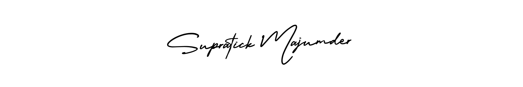 This is the best signature style for the Supratick Majumder name. Also you like these signature font (AmerikaSignatureDemo-Regular). Mix name signature. Supratick Majumder signature style 3 images and pictures png