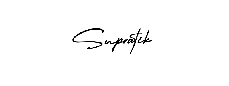 How to make Supratik signature? AmerikaSignatureDemo-Regular is a professional autograph style. Create handwritten signature for Supratik name. Supratik signature style 3 images and pictures png