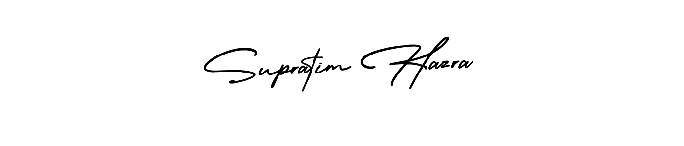 Supratim Hazra stylish signature style. Best Handwritten Sign (AmerikaSignatureDemo-Regular) for my name. Handwritten Signature Collection Ideas for my name Supratim Hazra. Supratim Hazra signature style 3 images and pictures png