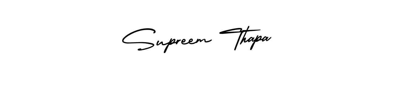 AmerikaSignatureDemo-Regular is a professional signature style that is perfect for those who want to add a touch of class to their signature. It is also a great choice for those who want to make their signature more unique. Get Supreem Thapa name to fancy signature for free. Supreem Thapa signature style 3 images and pictures png