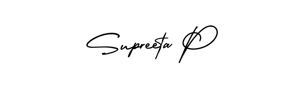 Create a beautiful signature design for name Supreeta P. With this signature (AmerikaSignatureDemo-Regular) fonts, you can make a handwritten signature for free. Supreeta P signature style 3 images and pictures png