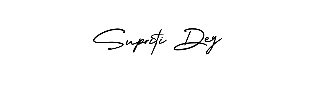 How to make Supriti Dey name signature. Use AmerikaSignatureDemo-Regular style for creating short signs online. This is the latest handwritten sign. Supriti Dey signature style 3 images and pictures png