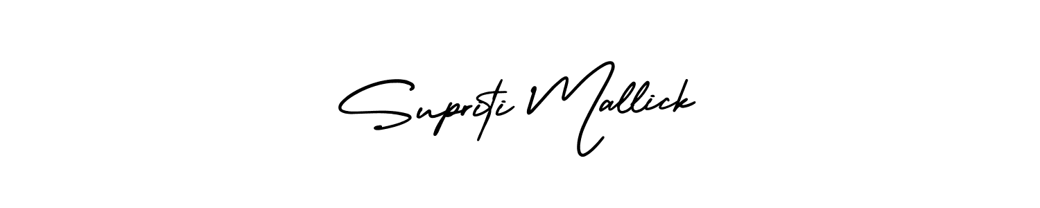 It looks lik you need a new signature style for name Supriti Mallick. Design unique handwritten (AmerikaSignatureDemo-Regular) signature with our free signature maker in just a few clicks. Supriti Mallick signature style 3 images and pictures png
