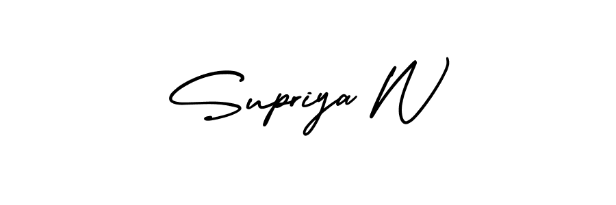 Create a beautiful signature design for name Supriya W. With this signature (AmerikaSignatureDemo-Regular) fonts, you can make a handwritten signature for free. Supriya W signature style 3 images and pictures png