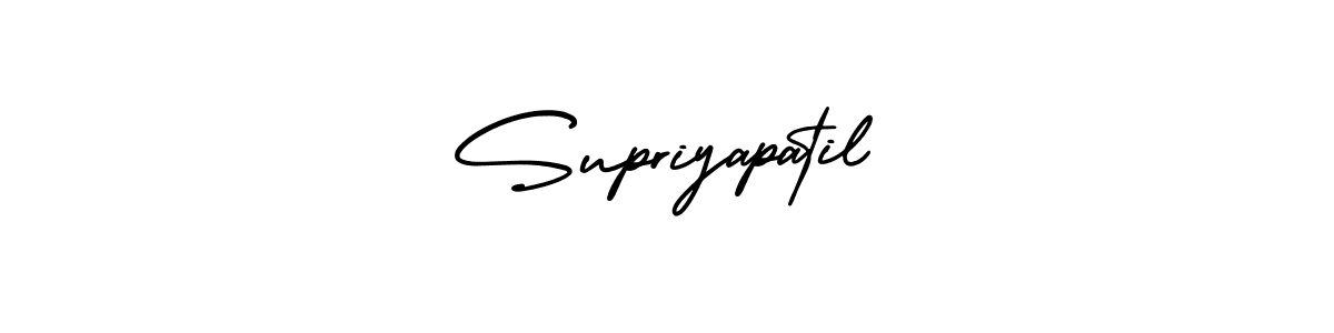 You should practise on your own different ways (AmerikaSignatureDemo-Regular) to write your name (Supriyapatil) in signature. don't let someone else do it for you. Supriyapatil signature style 3 images and pictures png
