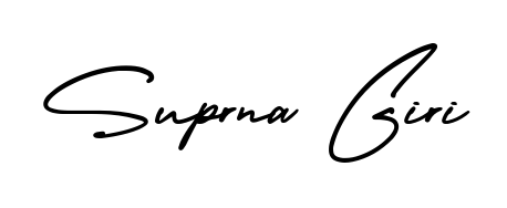 Transform the name Suprna Giri into a signature masterpiece using AmerikaSignatureDemo-Regular font. Ideal for photographers, artists, and creators looking for watermarks. Suprna Giri signature style 3 images and pictures png