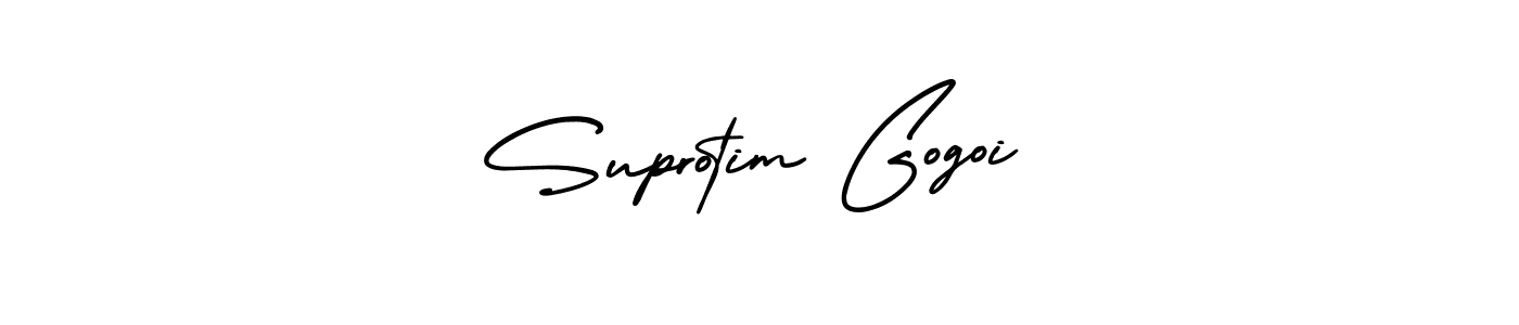 Also we have Suprotim Gogoi name is the best signature style. Create professional handwritten signature collection using AmerikaSignatureDemo-Regular autograph style. Suprotim Gogoi signature style 3 images and pictures png