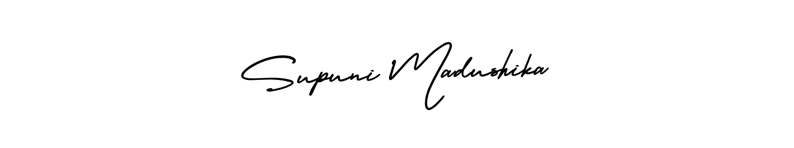 Use a signature maker to create a handwritten signature online. With this signature software, you can design (AmerikaSignatureDemo-Regular) your own signature for name Supuni Madushika. Supuni Madushika signature style 3 images and pictures png