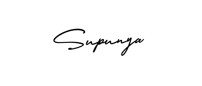 How to make Supunya name signature. Use AmerikaSignatureDemo-Regular style for creating short signs online. This is the latest handwritten sign. Supunya signature style 3 images and pictures png