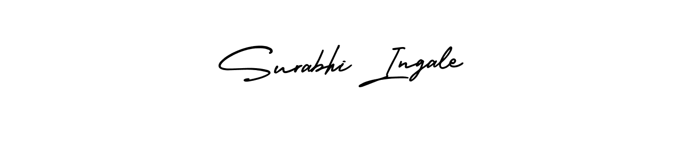 The best way (AmerikaSignatureDemo-Regular) to make a short signature is to pick only two or three words in your name. The name Surabhi Ingale include a total of six letters. For converting this name. Surabhi Ingale signature style 3 images and pictures png