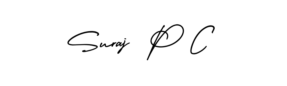 It looks lik you need a new signature style for name Suraj  P C. Design unique handwritten (AmerikaSignatureDemo-Regular) signature with our free signature maker in just a few clicks. Suraj  P C signature style 3 images and pictures png