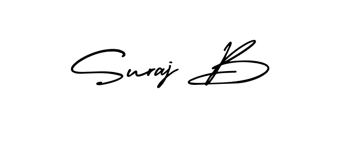 Suraj B stylish signature style. Best Handwritten Sign (AmerikaSignatureDemo-Regular) for my name. Handwritten Signature Collection Ideas for my name Suraj B. Suraj B signature style 3 images and pictures png