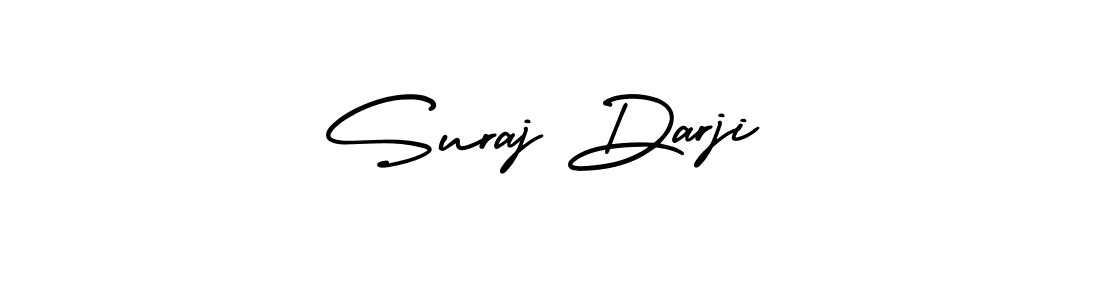 You should practise on your own different ways (AmerikaSignatureDemo-Regular) to write your name (Suraj Darji) in signature. don't let someone else do it for you. Suraj Darji signature style 3 images and pictures png