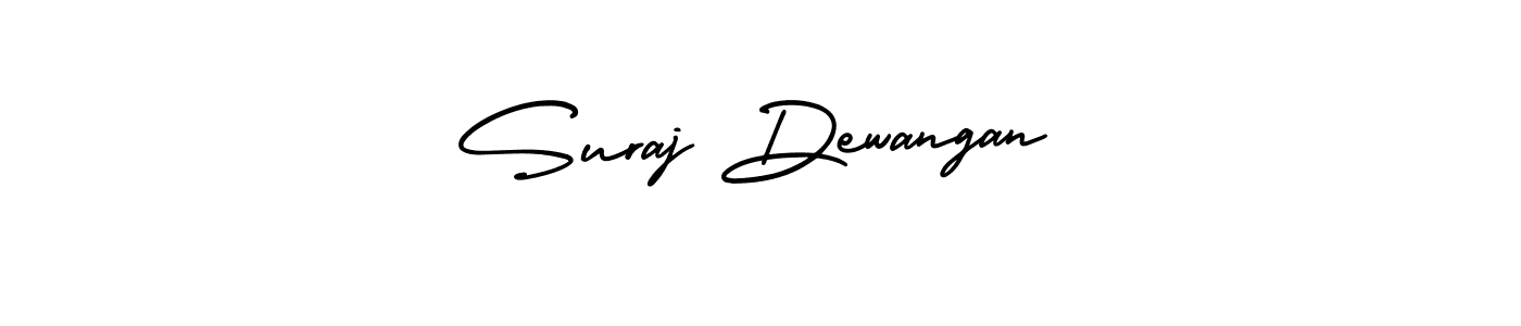 How to make Suraj Dewangan name signature. Use AmerikaSignatureDemo-Regular style for creating short signs online. This is the latest handwritten sign. Suraj Dewangan signature style 3 images and pictures png