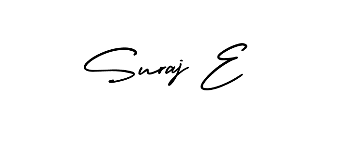 Design your own signature with our free online signature maker. With this signature software, you can create a handwritten (AmerikaSignatureDemo-Regular) signature for name Suraj E. Suraj E signature style 3 images and pictures png