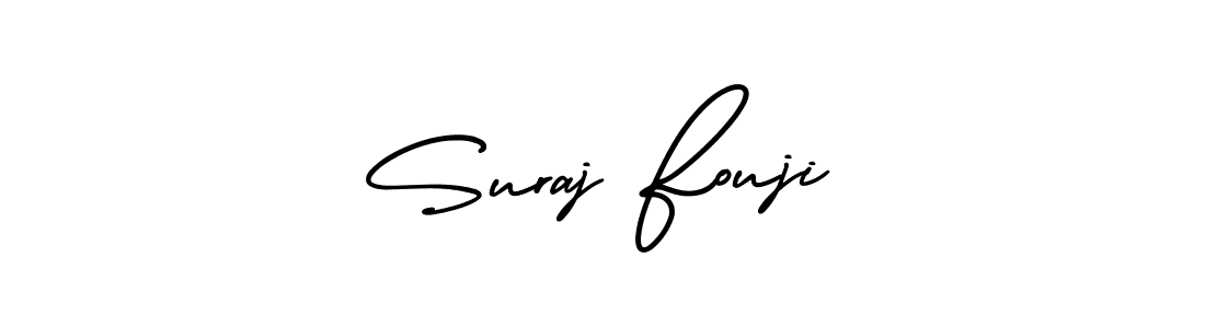 How to make Suraj Fouji name signature. Use AmerikaSignatureDemo-Regular style for creating short signs online. This is the latest handwritten sign. Suraj Fouji signature style 3 images and pictures png