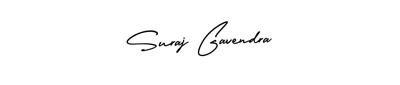 How to make Suraj Gavendra name signature. Use AmerikaSignatureDemo-Regular style for creating short signs online. This is the latest handwritten sign. Suraj Gavendra signature style 3 images and pictures png