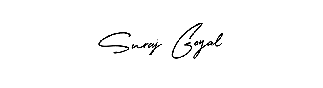 How to make Suraj Goyal name signature. Use AmerikaSignatureDemo-Regular style for creating short signs online. This is the latest handwritten sign. Suraj Goyal signature style 3 images and pictures png