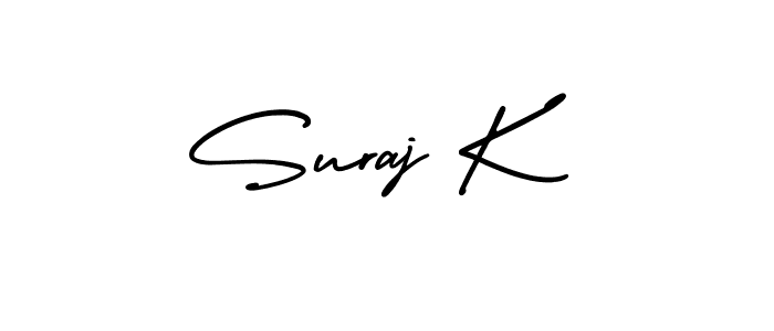 if you are searching for the best signature style for your name Suraj K. so please give up your signature search. here we have designed multiple signature styles  using AmerikaSignatureDemo-Regular. Suraj K signature style 3 images and pictures png