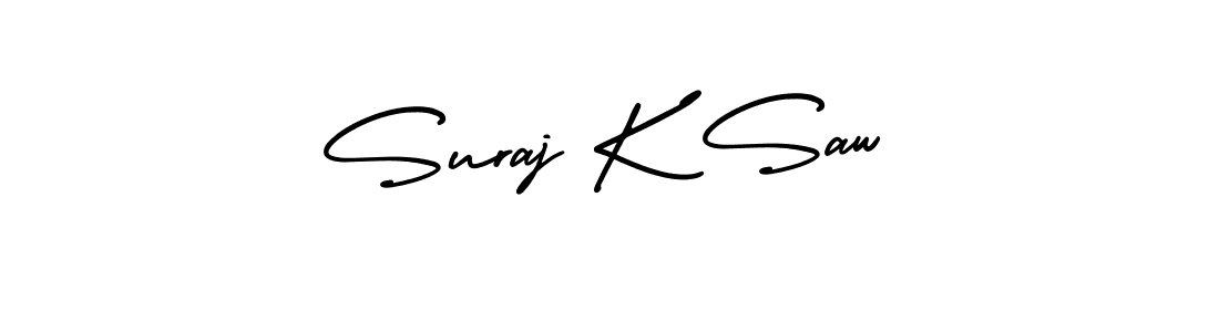 Use a signature maker to create a handwritten signature online. With this signature software, you can design (AmerikaSignatureDemo-Regular) your own signature for name Suraj K Saw. Suraj K Saw signature style 3 images and pictures png