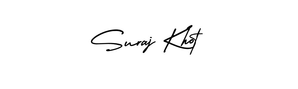Use a signature maker to create a handwritten signature online. With this signature software, you can design (AmerikaSignatureDemo-Regular) your own signature for name Suraj Khot. Suraj Khot signature style 3 images and pictures png